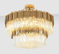 Luxury Crystal Led Chandeliers For Living Room Dining Bedroom Adjustable Metal Hanging Lamp Indoor Lighting Lamparas Fixture