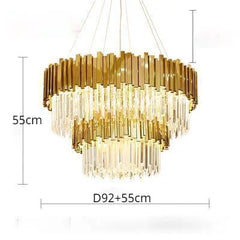 Luxury Crystal Led Chandeliers For Living Room Dining Bedroom Adjustable Metal Hanging Lamp Indoor Lighting Lamparas Fixture