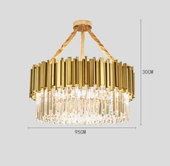 Luxury Crystal Led Chandeliers For Living Room Dining Bedroom Adjustable Metal Hanging Lamp Indoor Lighting Lamparas Fixture