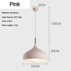 Nordic Simple Macaroon Color Pendant Lights LED Hanging Lamp Lamparas Colgantes Cocina Kitchen Cafe Single Head Chandelier