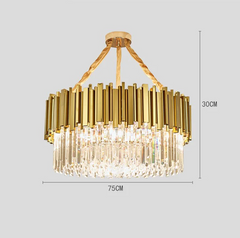 Luxury Crystal Led Chandeliers For Living Room Dining Bedroom Adjustable Metal Hanging Lamp Indoor Lighting Lamparas Fixture