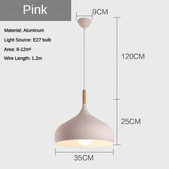 Nordic Simple Macaroon Color Pendant Lights LED Hanging Lamp Lamparas Colgantes Cocina Kitchen Cafe Single Head Chandelier
