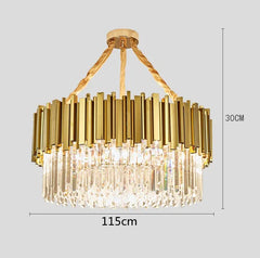 Luxury Crystal Led Chandeliers For Living Room Dining Bedroom Adjustable Metal Hanging Lamp Indoor Lighting Lamparas Fixture