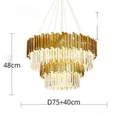 Luxury Crystal Led Chandeliers For Living Room Dining Bedroom Adjustable Metal Hanging Lamp Indoor Lighting Lamparas Fixture