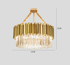 Luxury Crystal Led Chandeliers For Living Room Dining Bedroom Adjustable Metal Hanging Lamp Indoor Lighting Lamparas Fixture
